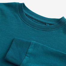 Load image into Gallery viewer, Teal Blue Long Sleeve Cosy T-Shirt (3-12yrs)
