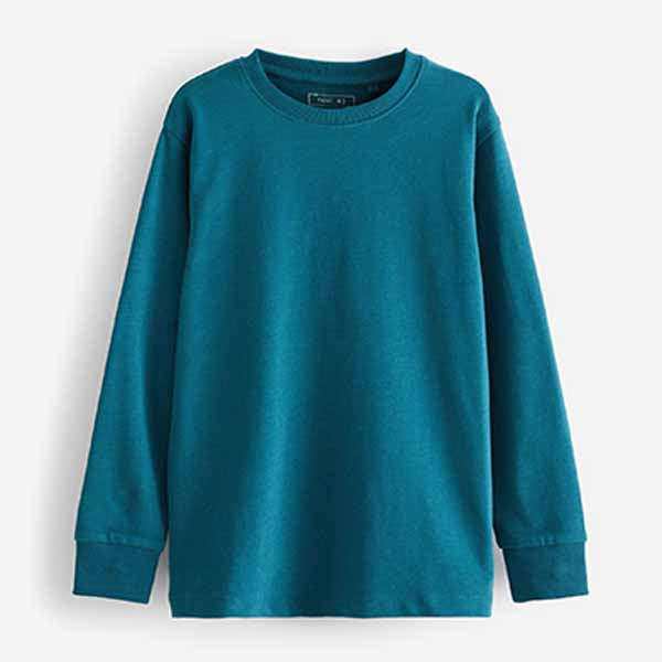 Teal Blue Long Sleeve Cosy T-Shirt (3-12yrs)