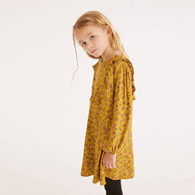 Load image into Gallery viewer, Yellow Ditsy Printed Dress (3-12yrs)
