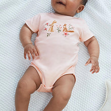 Load image into Gallery viewer, Pink Bunny Baby Short Sleeve Bodysuits 5 Pack (0mth-18mths)
