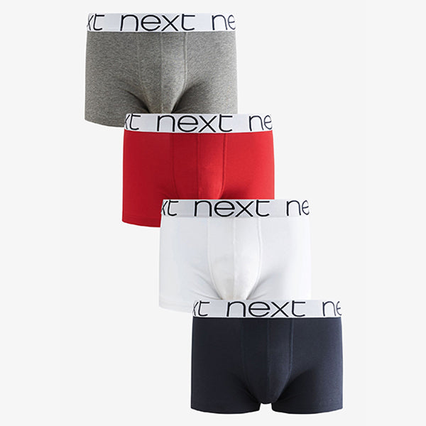 Red/Navy Blue Colour Hipster Boxers 4 Pack
