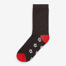 Load image into Gallery viewer, Black Football Cotton Rich Cushioned Socks 7 Pack (Older Boys)
