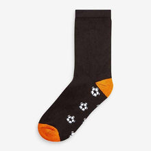 Load image into Gallery viewer, Black Football Cotton Rich Cushioned Socks 7 Pack (Older Boys)
