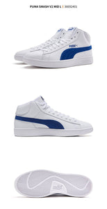 Puma Smash v2 Mid L Puma White SHOES - Allsport