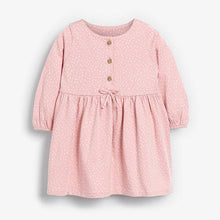 Load image into Gallery viewer, Pink Spot Jersey Dress (0mths-18mths) - Allsport
