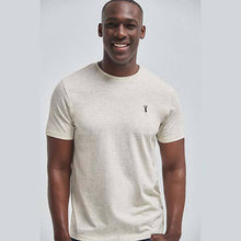 Load image into Gallery viewer, Ecru Marl Regular Fit Stag T-Shirt - Allsport
