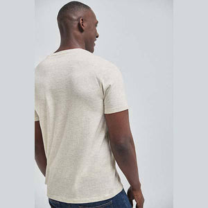 Ecru Marl Regular Fit Stag T-Shirt - Allsport