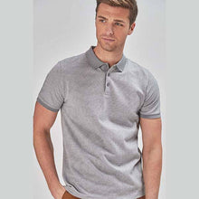 Load image into Gallery viewer, Grey Regular Fit Texture Polo - Allsport
