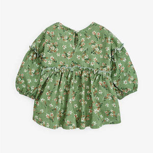 Green Floral Tunic Top (3mths-6yrs) - Allsport