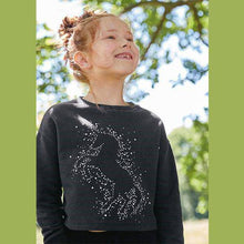 Load image into Gallery viewer, Charcoal Unicorn Stud T-Shirt (3-12yrs) - Allsport
