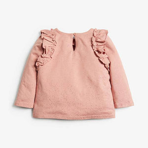 Pink Sparkle Frill T-Shirt (3mths-7yrs) - Allsport