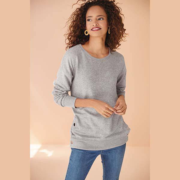 Grey Longline Cosy Top - Allsport