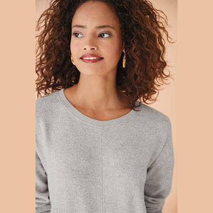 Grey Longline Cosy Top - Allsport