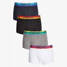 Load image into Gallery viewer, Grey/Navy/Black/White Rainbow Waistband Hipsters Four Pack - Allsport
