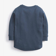Load image into Gallery viewer, Teal Long Sleeve Textured T-Shirt (3mths-5yrs) - Allsport
