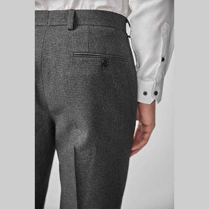 Grey Tailored Fit Puppytooth Suit: Trousers - Allsport