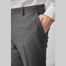 Load image into Gallery viewer, Grey Tailored Fit Puppytooth Suit: Trousers - Allsport
