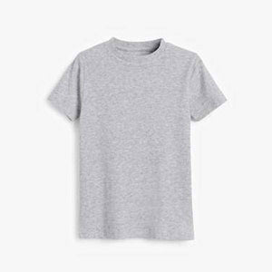 Grey/White 3 Pack Organic Cotton Rib T-Shirts (1.5-12yrs) - Allsport