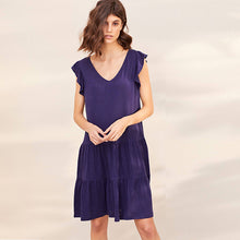 Load image into Gallery viewer, V-Neck Frill Sleeve Dress - Allsport

