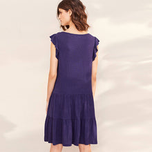Load image into Gallery viewer, V-Neck Frill Sleeve Dress - Allsport
