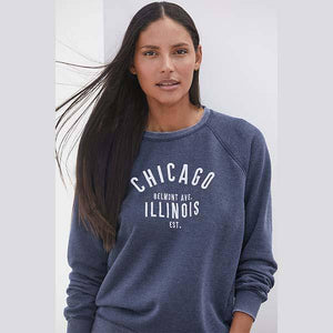 Navy Chicago Graphic Sweatshirt - Allsport