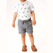 Load image into Gallery viewer, Linen Blend Pull-On Shorts (12mths-3yrs) - Allsport
