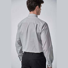Load image into Gallery viewer, Grey Texture and Print Regular Fit Single Cuff Shirts Three Pack - Allsport
