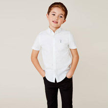 Load image into Gallery viewer, White Short Sleeve Oxford Shirt (3-12yrs) - Allsport
