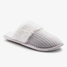 Load image into Gallery viewer, Grey Cord Mule Slippers - Allsport
