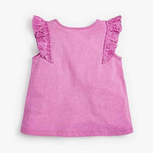 Load image into Gallery viewer, Fluro Purple Broderie Frill Vest (3mths-6yrs) - Allsport
