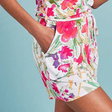 Load image into Gallery viewer, White Bright Floral Bandeau Playsuit - Allsport
