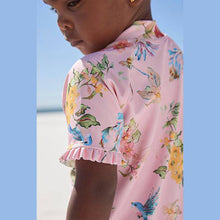 Load image into Gallery viewer, Pink Floral Sunsafe Suit (3mths-6yrs) - Allsport
