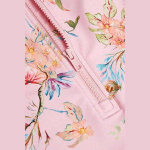 Pink Floral Sunsafe Suit (3mths-6yrs) - Allsport