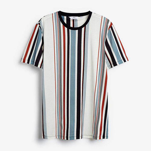 Vertical Stripe Regular Fit T-Shirt - Allsport