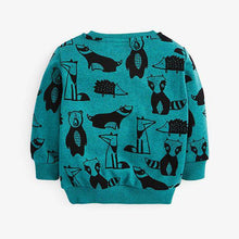 Load image into Gallery viewer, Teal Woodland All Over Print Jersey (3mths-7yrs) - Allsport
