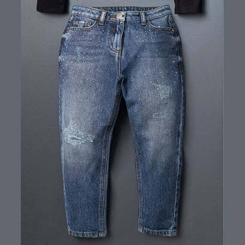 Embellished Mom Jeans (3-12yrs) - Allsport