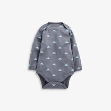 Load image into Gallery viewer, Teal 7 Pack Star Stripe Long Sleeve Bodysuits (0mths-18yrs) - Allsport
