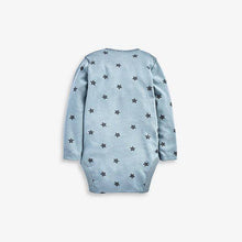 Load image into Gallery viewer, Teal 7 Pack Star Stripe Long Sleeve Bodysuits (0mths-18yrs) - Allsport
