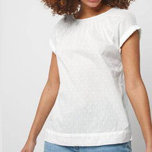 Load image into Gallery viewer, White Cap Sleeve Textured Top - Allsport
