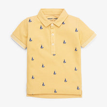 Load image into Gallery viewer, Yellow Yacht Short Sleeve Polo (3mths-5yrs) - Allsport
