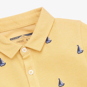 Yellow Yacht Short Sleeve Polo (3mths-5yrs) - Allsport