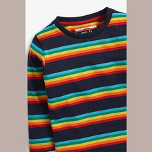 Load image into Gallery viewer, Multi Long Sleeve Rainbow Stripe T-Shirt (3mths-5yrs) - Allsport
