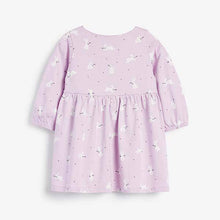 Load image into Gallery viewer, Lilac Jersey Button Dress (0mths-18mths) - Allsport
