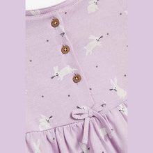 Load image into Gallery viewer, Lilac Jersey Button Dress (0mths-18mths) - Allsport
