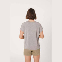 Load image into Gallery viewer, Grey Marl Embellished Neck Trim T-Shirt - Allsport
