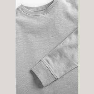 Grey Marl Long Sleeve Cosy T-Shirt (3-12yrs) - Allsport