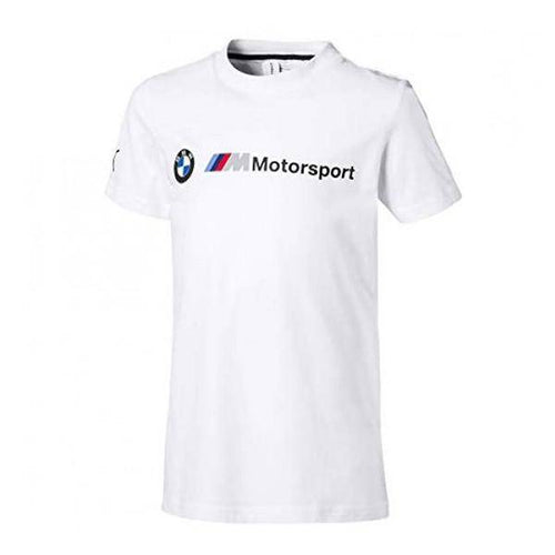 BMW MMS Kids Logo WHT T-SHIRT - Allsport