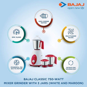 Bajaj Mixer Grinder (750W) - Allsport