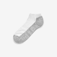 Load image into Gallery viewer, 5 Pack Blue/Grey Cushioned Trainer Socks
