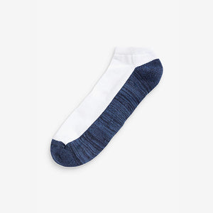 5 Pack Blue/Grey Cushioned Trainer Socks